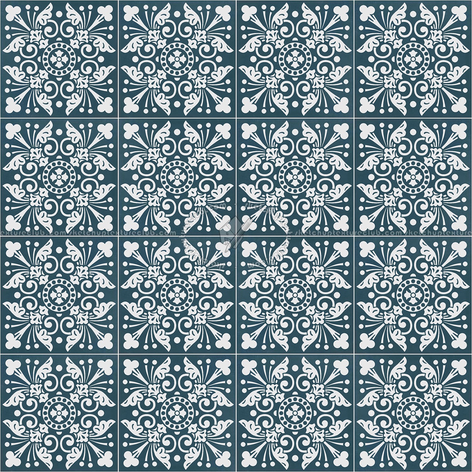 Textures   -   ARCHITECTURE   -   TILES INTERIOR   -   Cement - Encaustic   -   Victorian  - Victorian cement floor tile texture seamless 13727 (seamless)