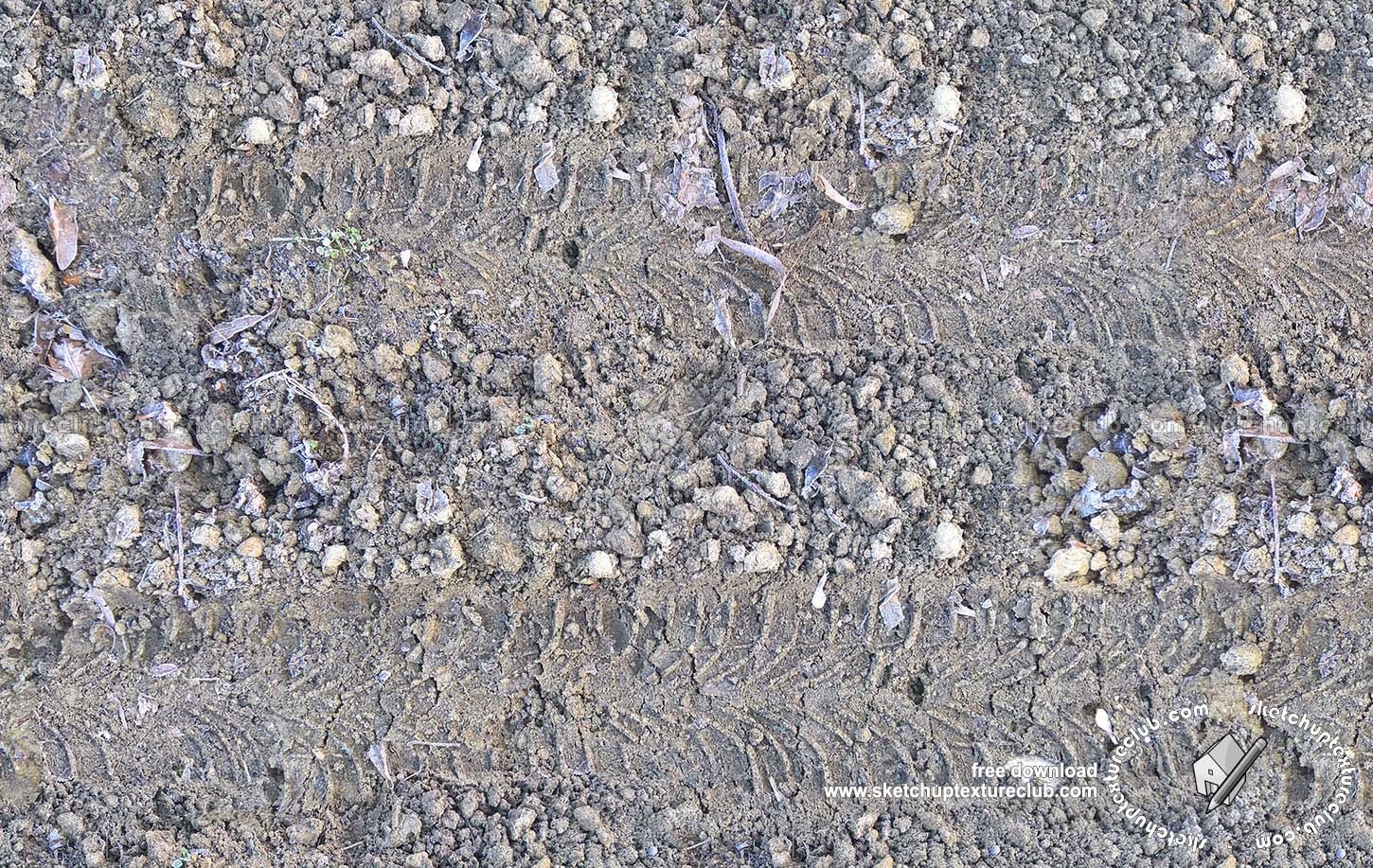 Textures   -   NATURE ELEMENTS   -   SOIL   -   Ground  - Frost ground with tire marks texture seamless 20187 (seamless)