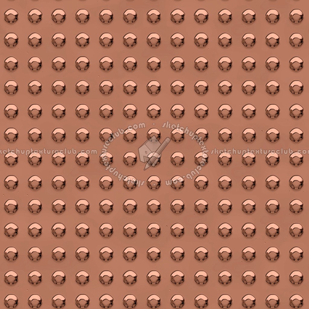 Textures   -   MATERIALS   -   METALS   -   Plates  - Dotted copper metal plate texture seamless 10648 (seamless)