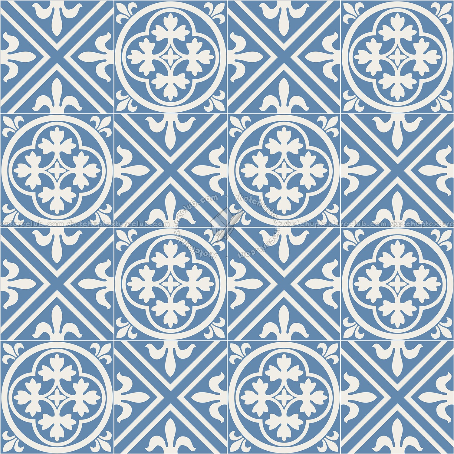 Textures   -   ARCHITECTURE   -   TILES INTERIOR   -   Cement - Encaustic   -   Victorian  - Victorian cement floor tile texture seamless 13729 (seamless)