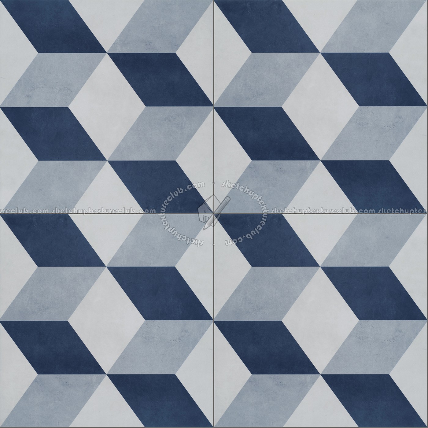 Textures   -   ARCHITECTURE   -   TILES INTERIOR   -   Cement - Encaustic   -   Cement  - Illusion cement concrete tile texture seamless 13391 (seamless)