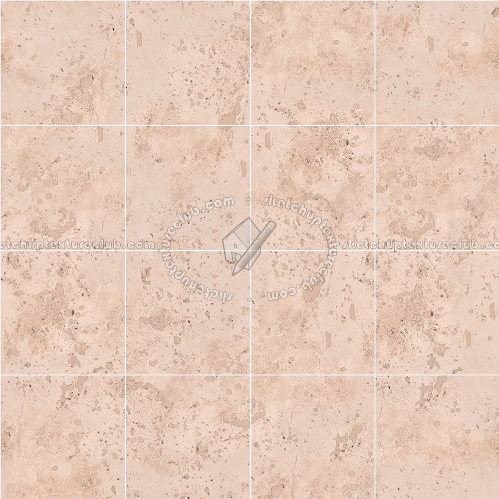 Textures   -   ARCHITECTURE   -   TILES INTERIOR   -   Marble tiles   -   Travertine  - Roman travertine floor tile texture seamless 14736 (seamless)