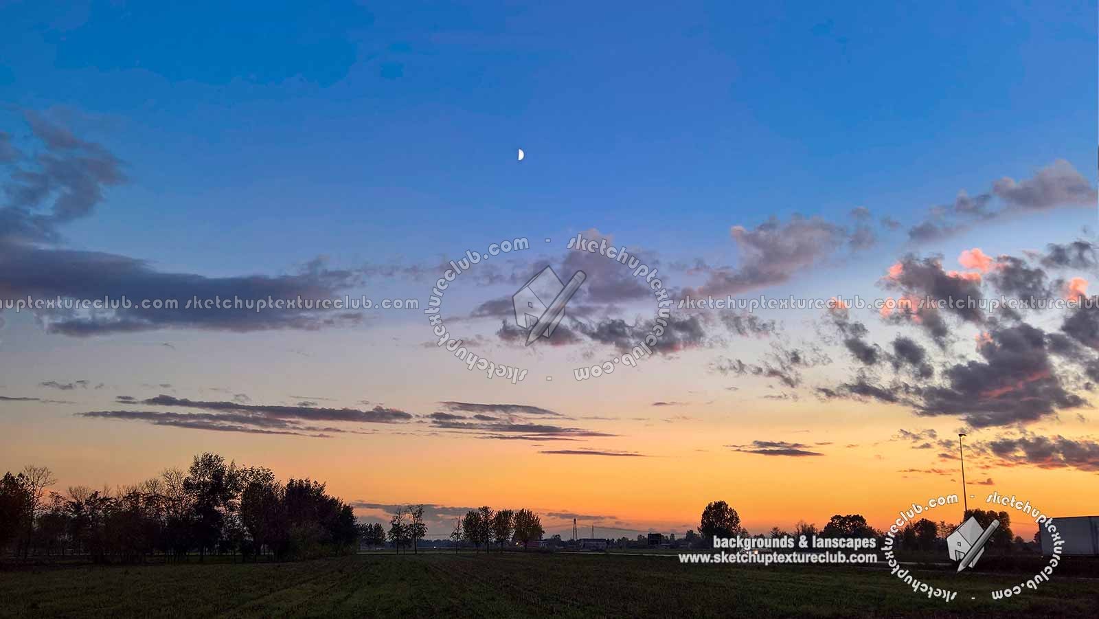 Textures   -   BACKGROUNDS & LANDSCAPES   -   SUNRISES & SUNSETS  - Autumn sunset with countryside background 21022