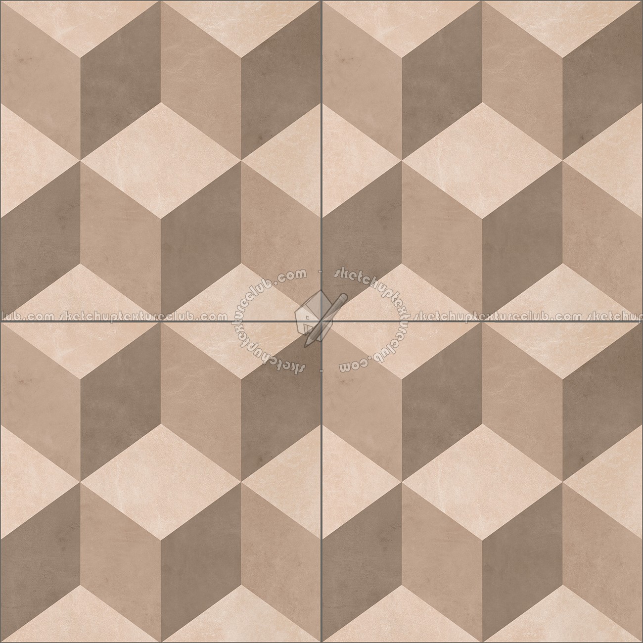 Textures   -   ARCHITECTURE   -   TILES INTERIOR   -   Cement - Encaustic   -   Cement  - Illusion cement concrete tile texture seamless 13392 (seamless)