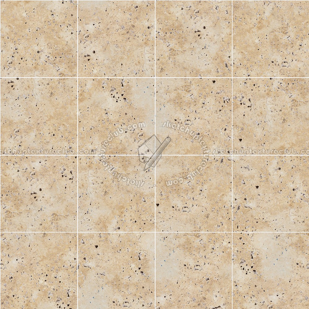 Textures   -   ARCHITECTURE   -   TILES INTERIOR   -   Marble tiles   -   Travertine  - Roman travertine floor tile texture seamless 14738 (seamless)