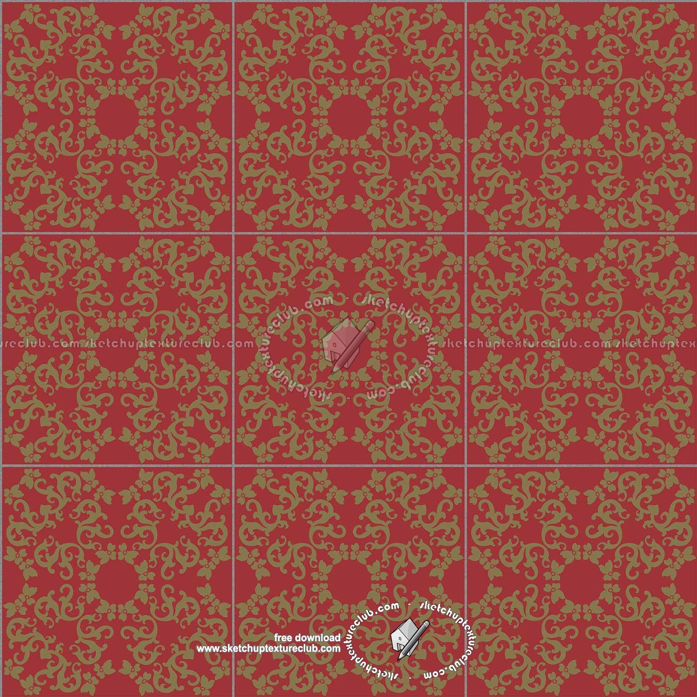 Textures   -   ARCHITECTURE   -   TILES INTERIOR   -   Ornate tiles   -   Mixed patterns  - Ceramic ornate tile texture seamless 20330 (seamless)