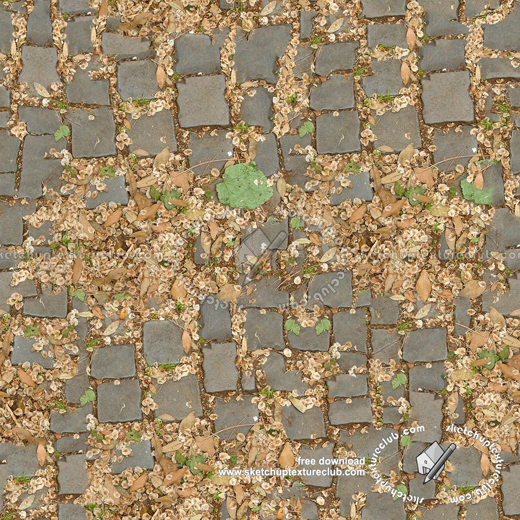 Textures   -   ARCHITECTURE   -   PAVING OUTDOOR   -   Parks Paving  - Damaged park cobblestone paving texture seamless 18834 (seamless)
