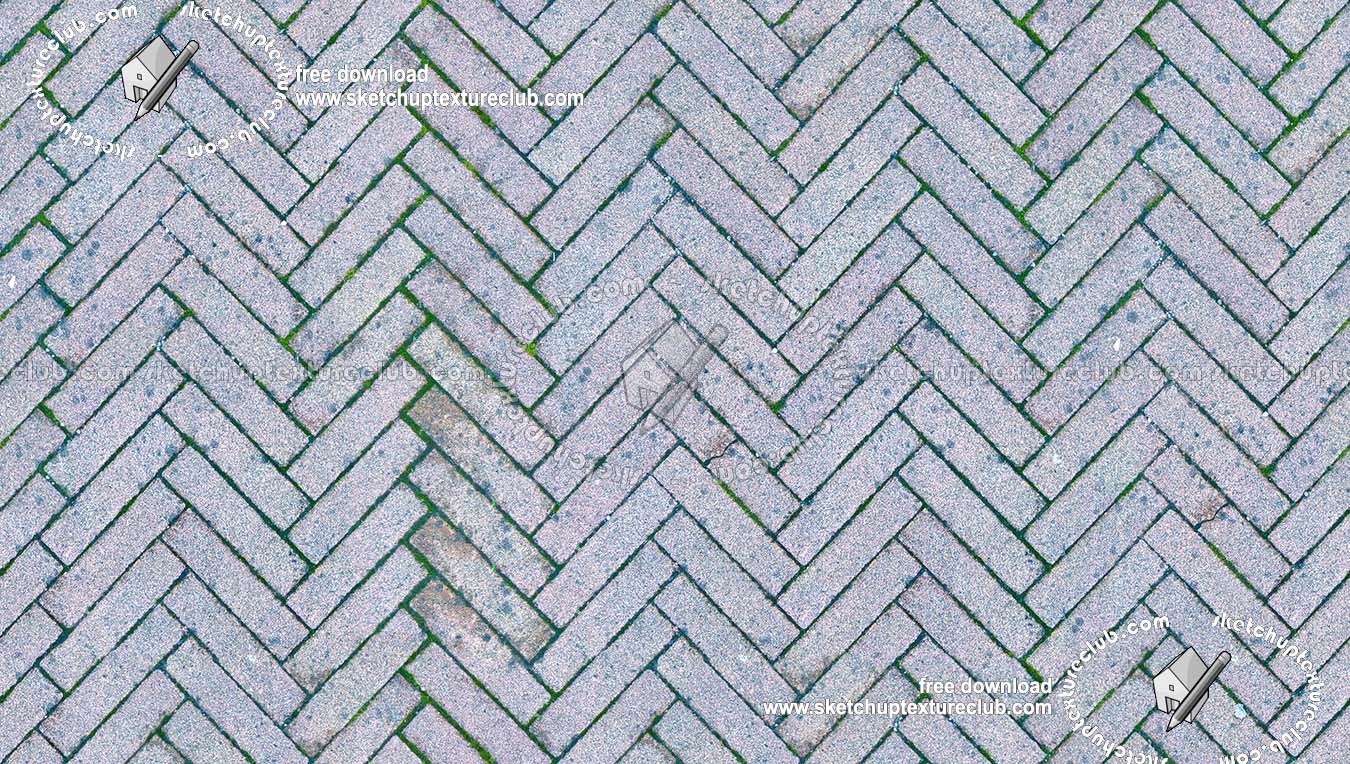 Textures   -   ARCHITECTURE   -   PAVING OUTDOOR   -   Concrete   -   Herringbone  - Herringbone concrete paving outdoor with moss texture seamless 19286 (seamless)