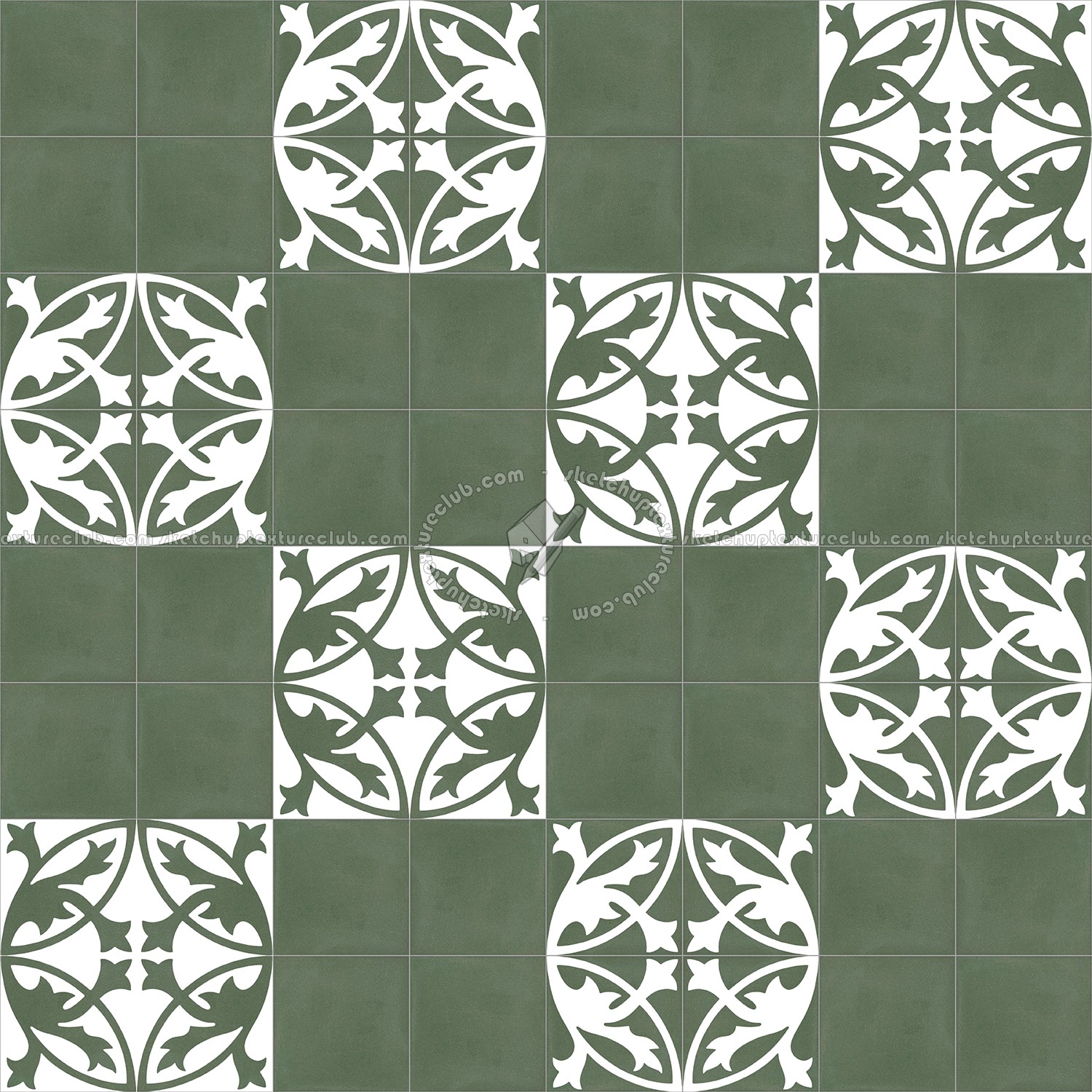 Textures   -   ARCHITECTURE   -   TILES INTERIOR   -   Cement - Encaustic   -   Encaustic  - Traditional encaustic cement ornate tile texture seamless 13515 (seamless)