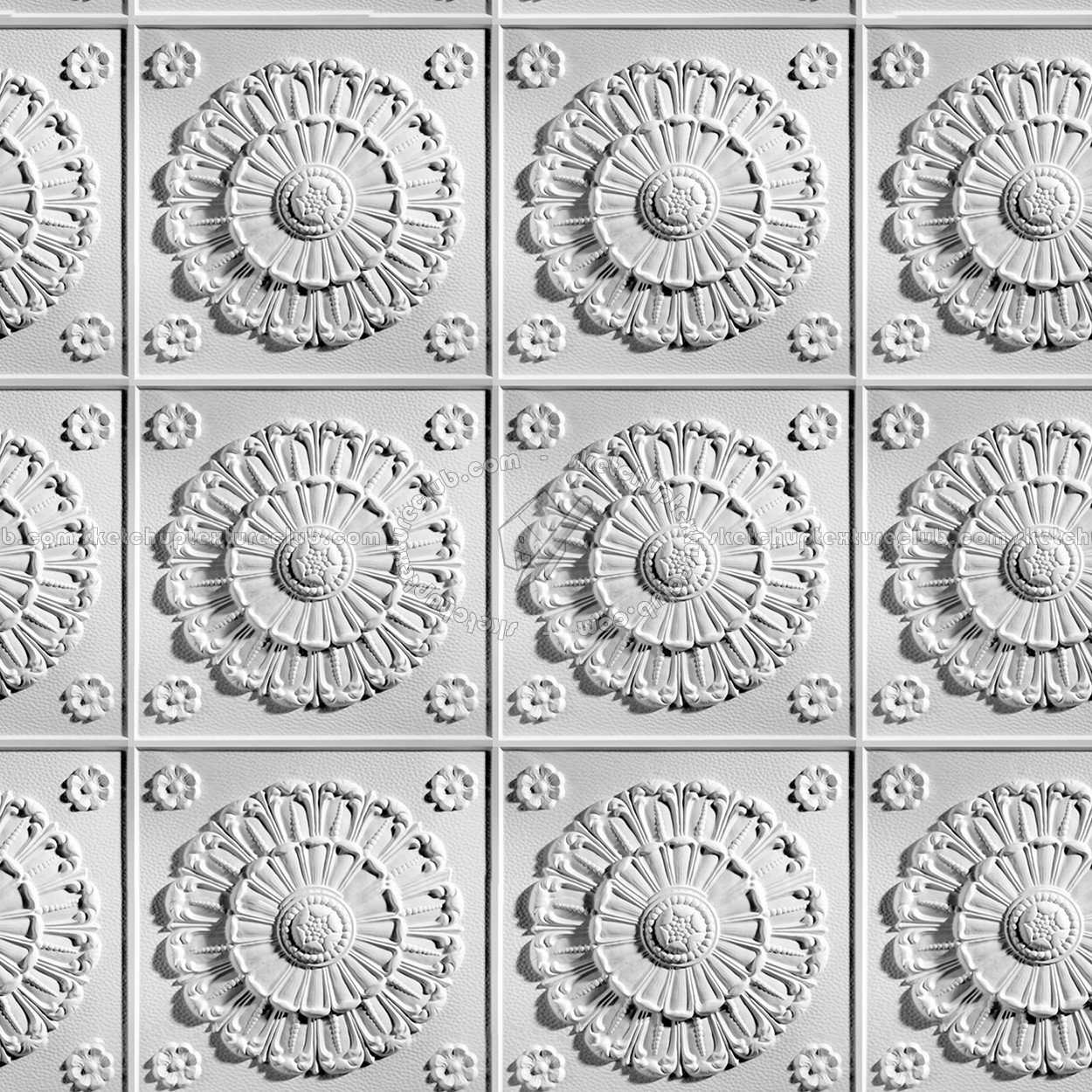 Textures   -   ARCHITECTURE   -   DECORATIVE PANELS   -   3D Wall panels   -   White panels  - White interior ceiling tiles panel texture seamless 03005 (seamless)