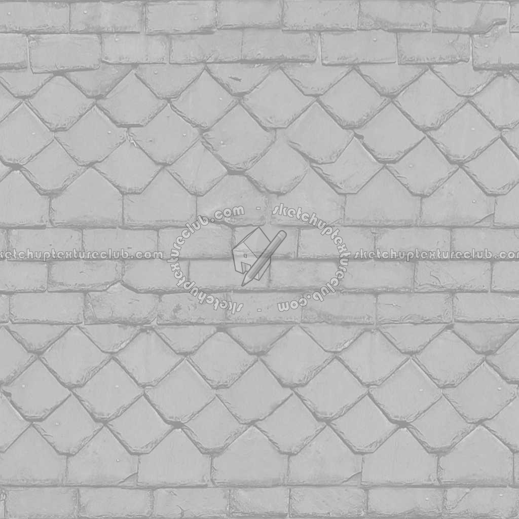 Textures   -   ARCHITECTURE   -   ROOFINGS   -   Slate roofs  - Slate roofing texture seamless 03976 - Bump