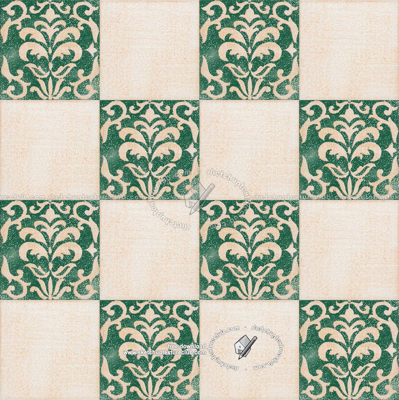 Textures   -   ARCHITECTURE   -   TILES INTERIOR   -   Ornate tiles   -   Mixed patterns  - Relief ornate ceramic tile texture seamless 20332 (seamless)