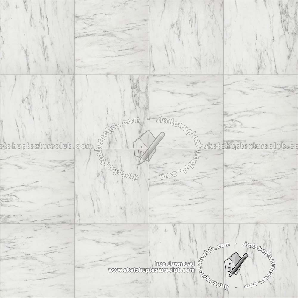 Textures   -   ARCHITECTURE   -   TILES INTERIOR   -   Marble tiles   -   White  - Carrara veined marble floor tile texture seamless 19792 (seamless)