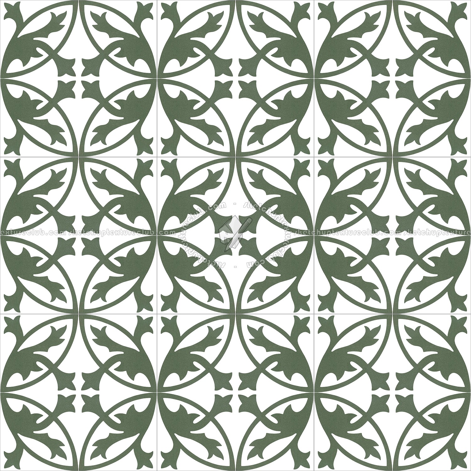 Textures   -   ARCHITECTURE   -   TILES INTERIOR   -   Cement - Encaustic   -   Encaustic  - Traditional encaustic cement ornate tile texture seamless 13519 (seamless)