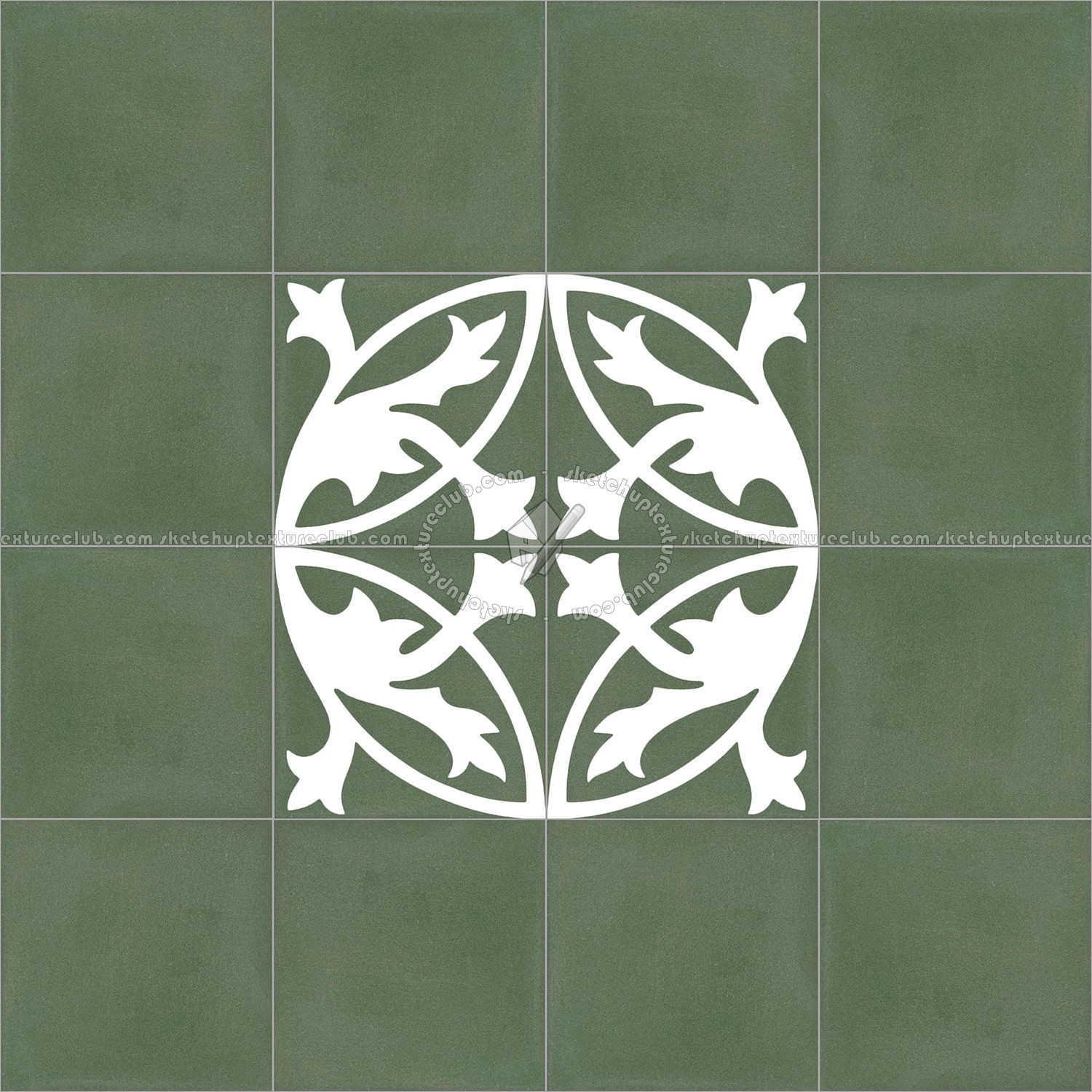 Textures   -   ARCHITECTURE   -   TILES INTERIOR   -   Cement - Encaustic   -   Encaustic  - Traditional encaustic cement ornate tile texture seamless 13520 (seamless)