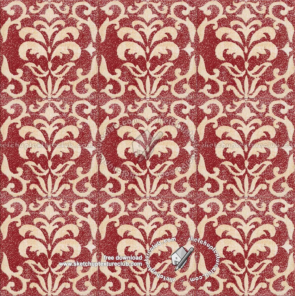 Textures   -   ARCHITECTURE   -   TILES INTERIOR   -   Ornate tiles   -   Mixed patterns  - Relief ornate ceramic tile texture seamless 20336 (seamless)