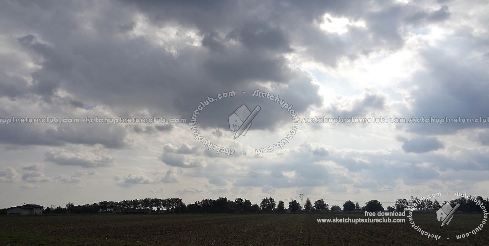 Textures   -   BACKGROUNDS & LANDSCAPES   -   SKY & CLOUDS  - Sky before the storm with countryside background 18554