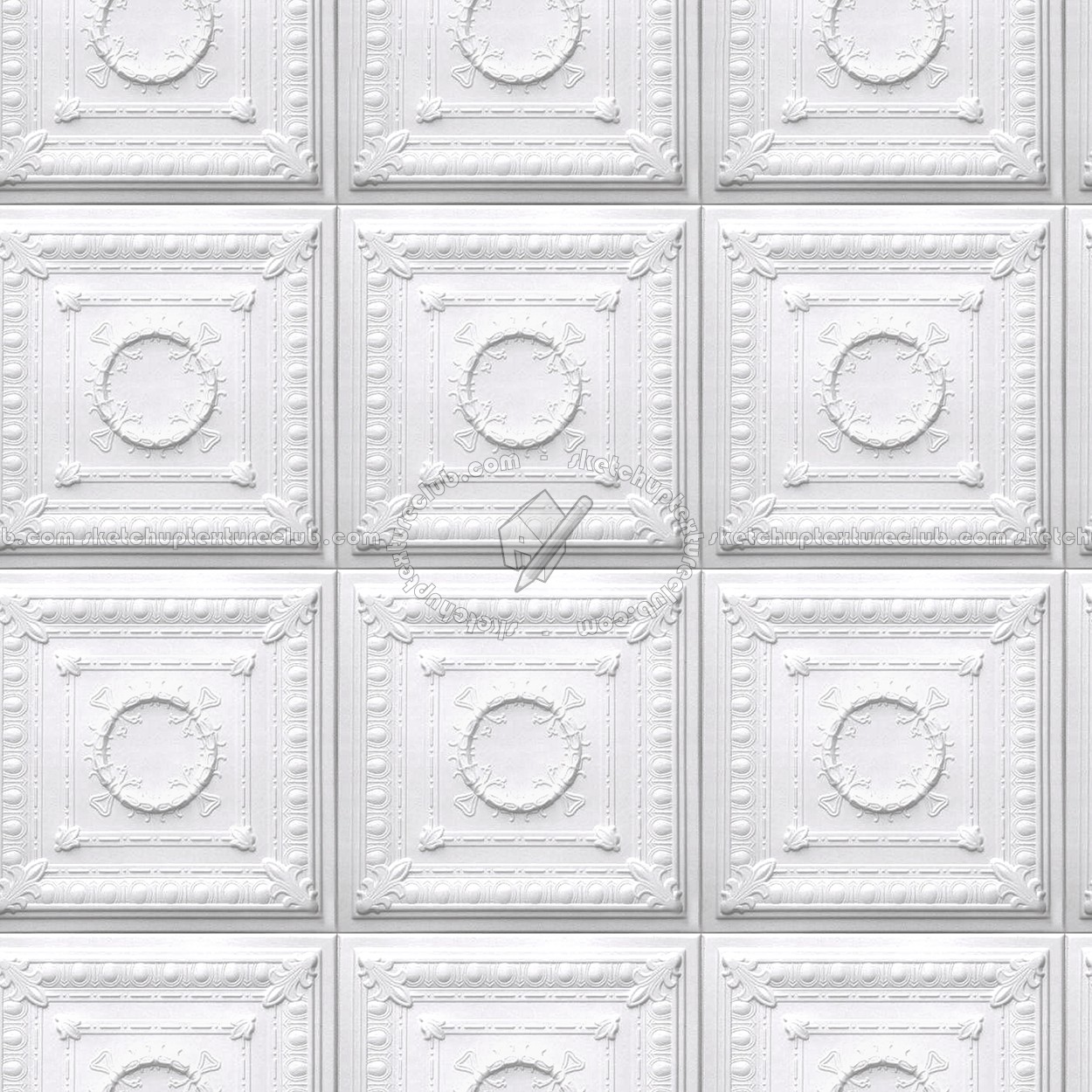 Textures   -   ARCHITECTURE   -   DECORATIVE PANELS   -   3D Wall panels   -   White panels  - White interior ceiling tiles panel texture seamless 03011 (seamless)