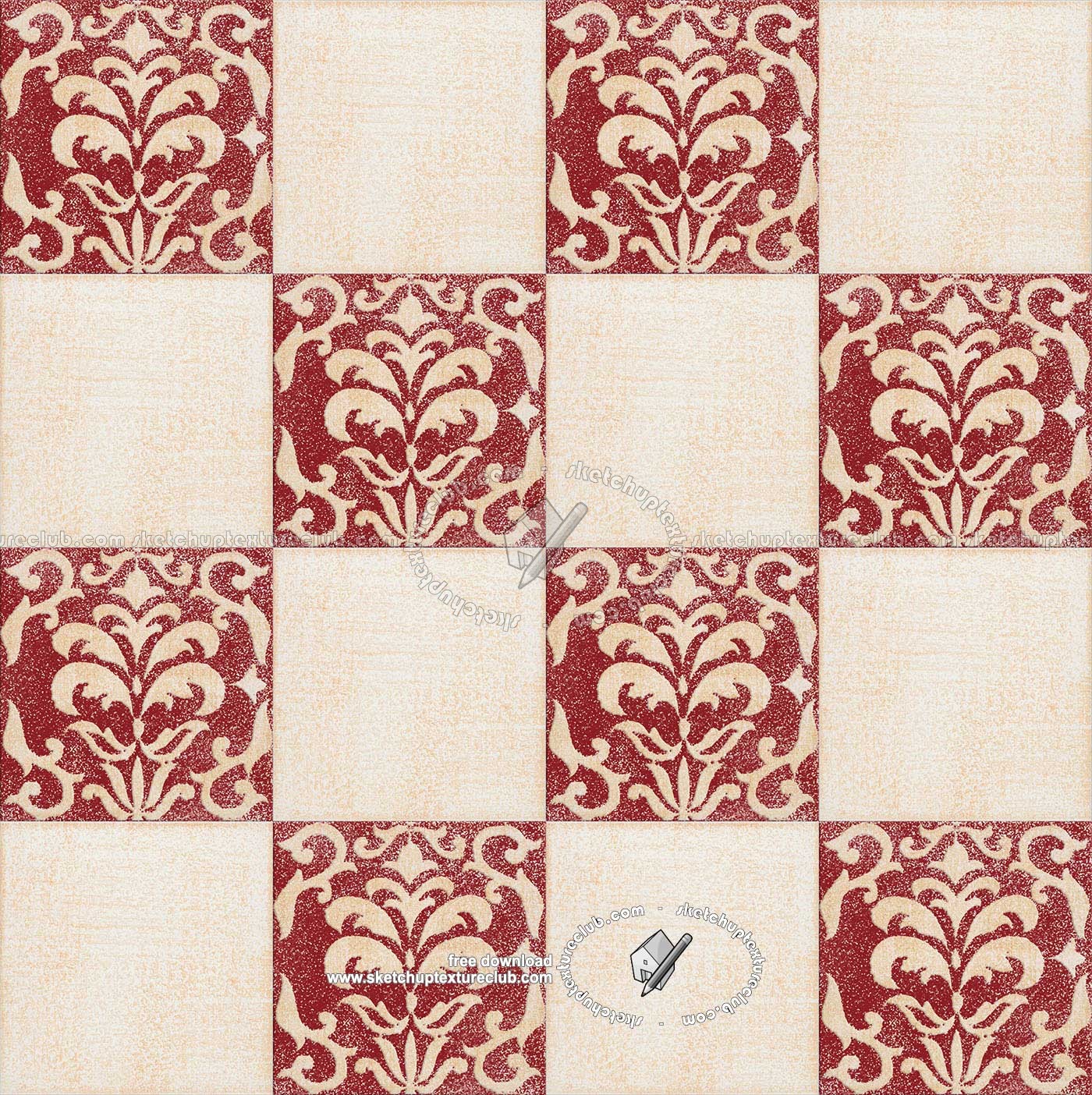 Textures   -   ARCHITECTURE   -   TILES INTERIOR   -   Ornate tiles   -   Mixed patterns  - Relief ornate ceramic tile texture seamless 20337 (seamless)