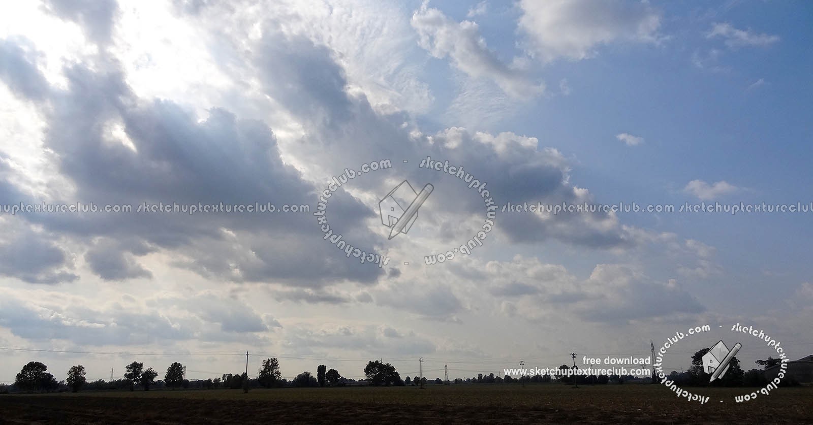 Textures   -   BACKGROUNDS & LANDSCAPES   -   SKY & CLOUDS  - Sky before the storm with countryside background 18555