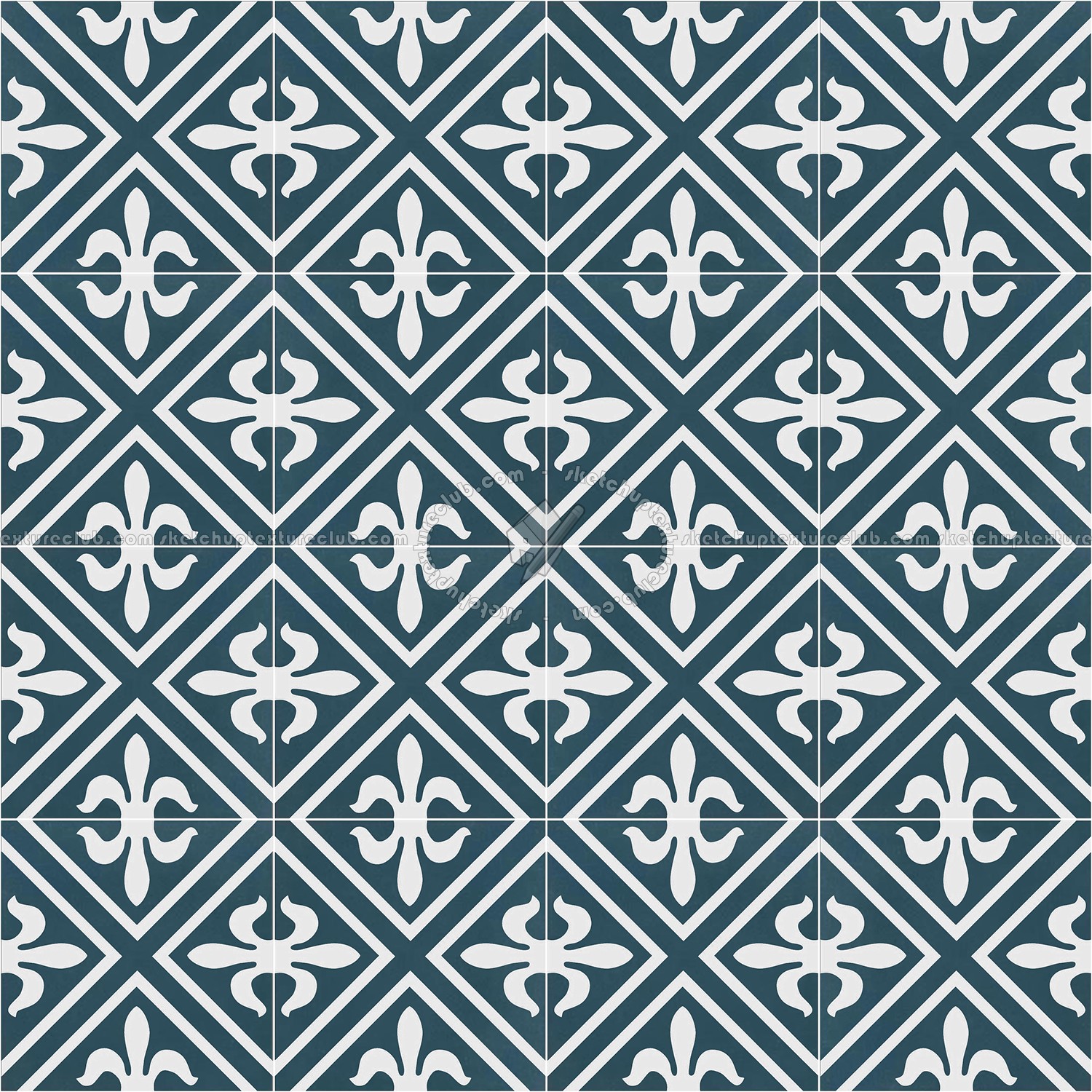 Textures   -   ARCHITECTURE   -   TILES INTERIOR   -   Cement - Encaustic   -   Victorian  - Victorian cement floor tile texture seamless 13743 (seamless)