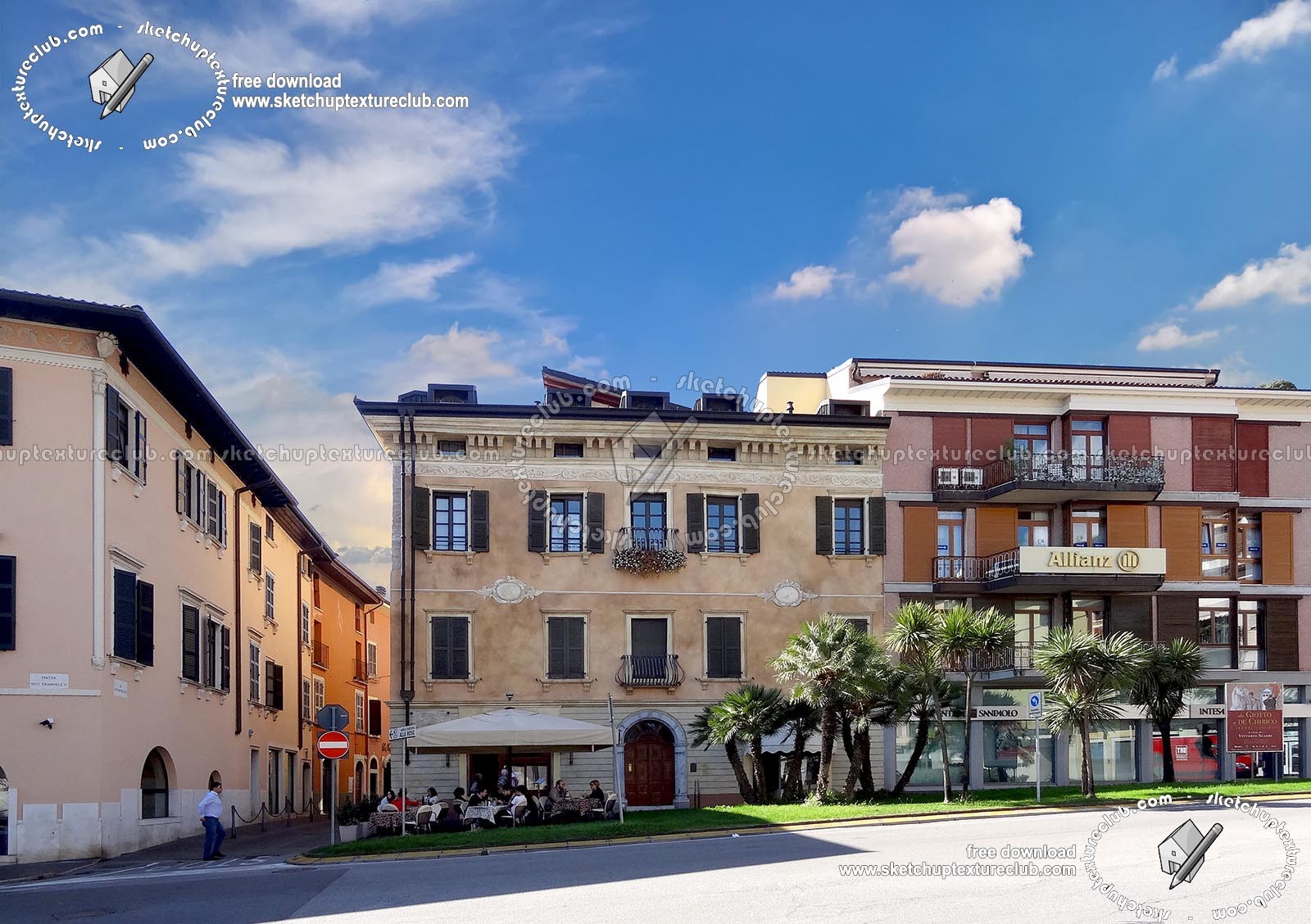 Textures   -   BACKGROUNDS & LANDSCAPES   -   CITY & TOWNS  - Italy urban area landscape background 19030