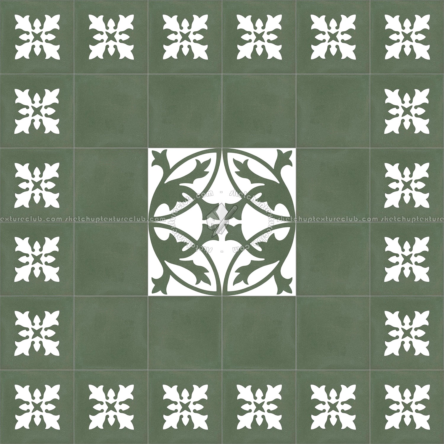 Textures   -   ARCHITECTURE   -   TILES INTERIOR   -   Cement - Encaustic   -   Encaustic  - Traditional encaustic cement ornate tile texture seamless 13525 (seamless)
