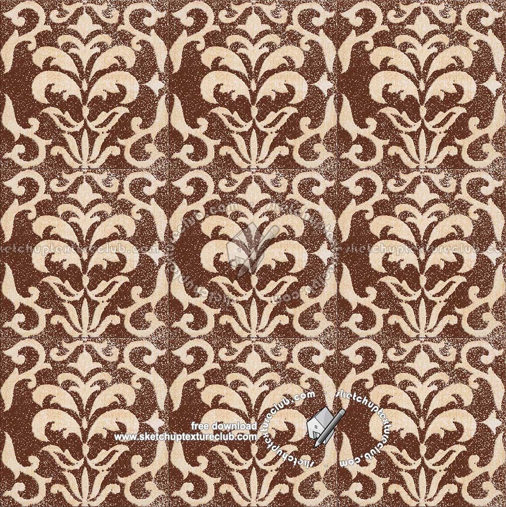 Textures   -   ARCHITECTURE   -   TILES INTERIOR   -   Ornate tiles   -   Mixed patterns  - Relief ornate ceramic tile texture seamless 20342 (seamless)
