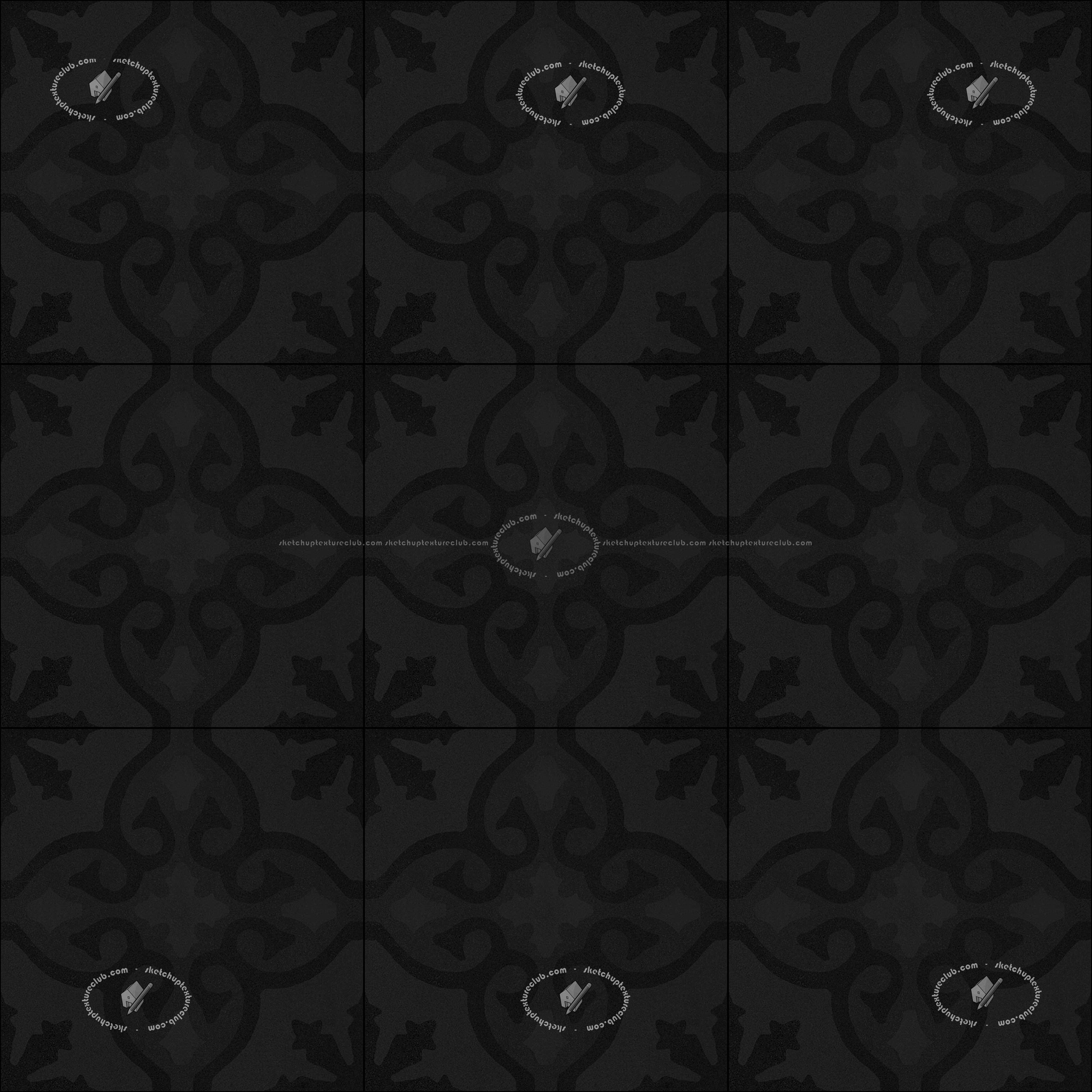 Textures   -   ARCHITECTURE   -   TILES INTERIOR   -   Cement - Encaustic   -   Cement  - Cement concrete tile texture seamless 20874 - Specular