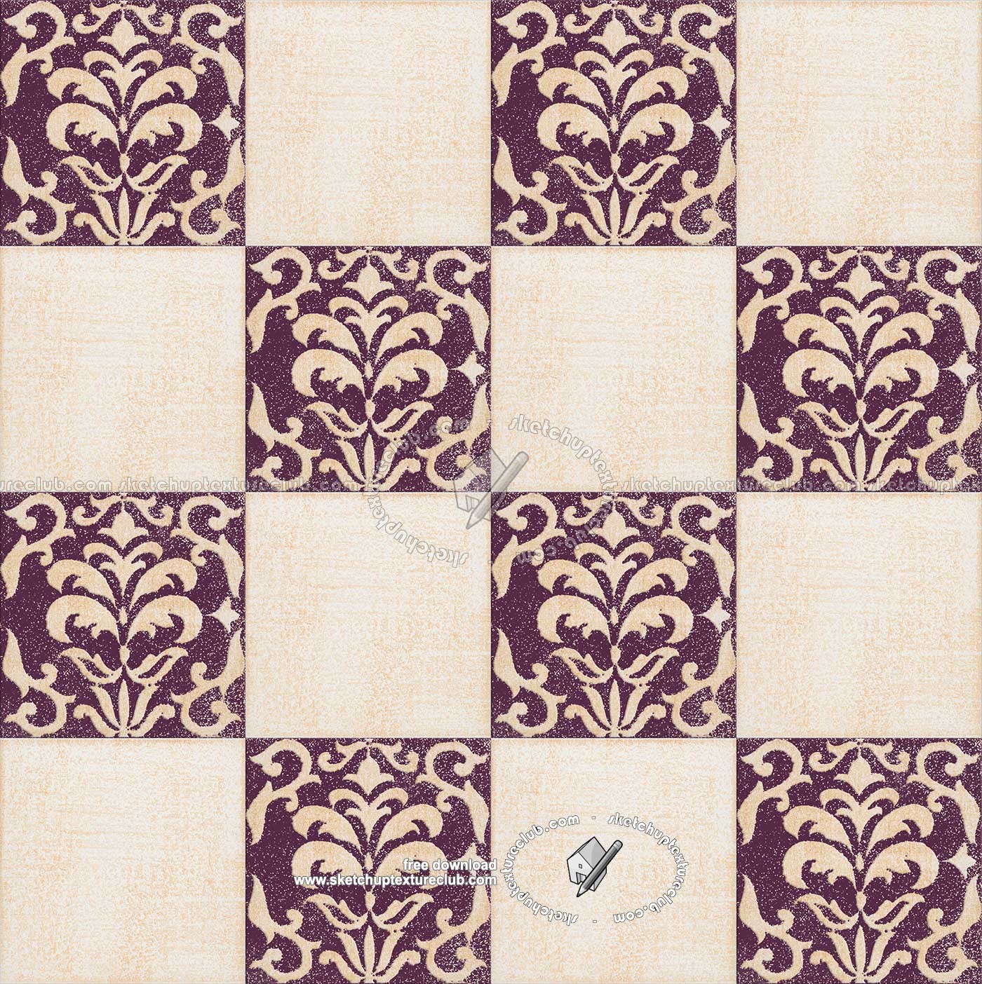 Textures   -   ARCHITECTURE   -   TILES INTERIOR   -   Ornate tiles   -   Mixed patterns  - Relief ornate ceramic tile texture seamless 20345 (seamless)