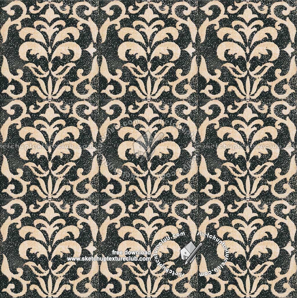 Textures   -   ARCHITECTURE   -   TILES INTERIOR   -   Ornate tiles   -   Mixed patterns  - Relief ornate ceramic tile texture seamless 20346 (seamless)