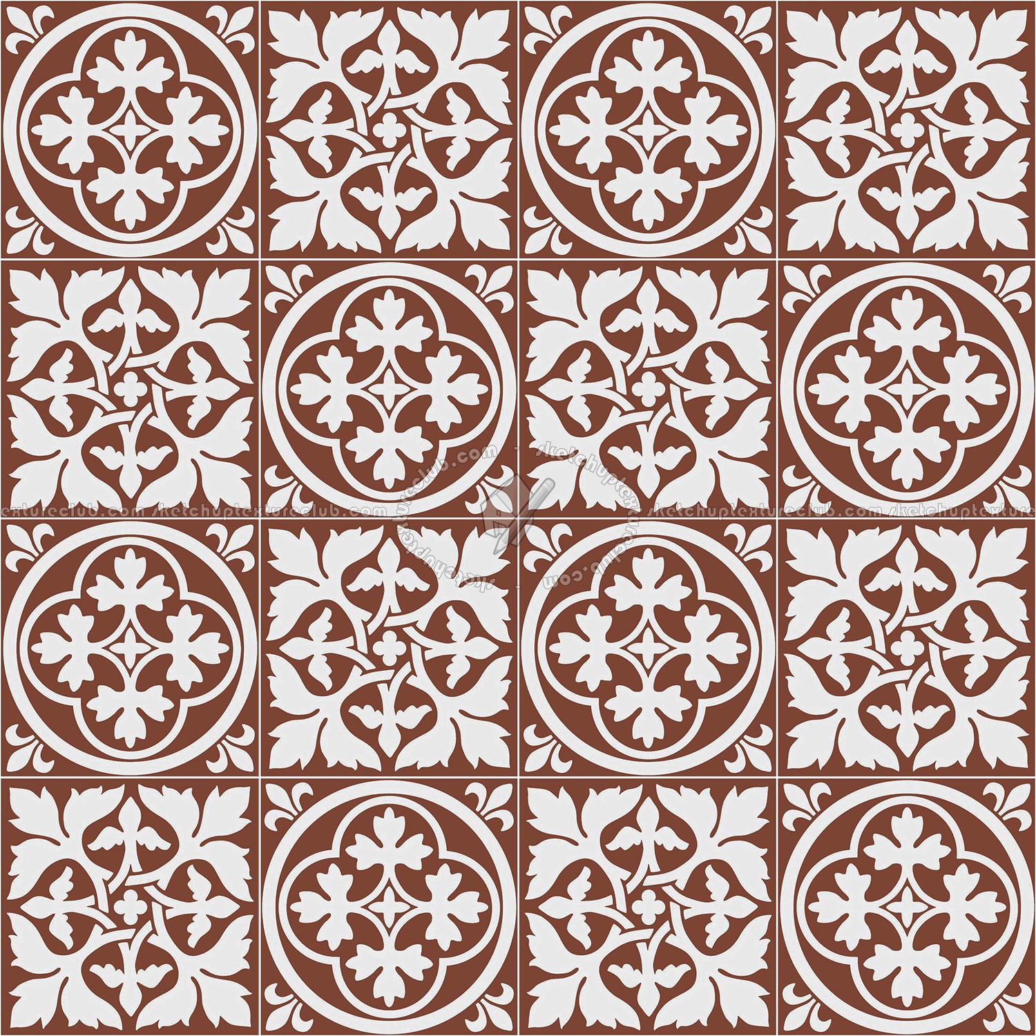 Textures   -   ARCHITECTURE   -   TILES INTERIOR   -   Cement - Encaustic   -   Victorian  - Victorian cement floor tile texture seamless 13750 (seamless)