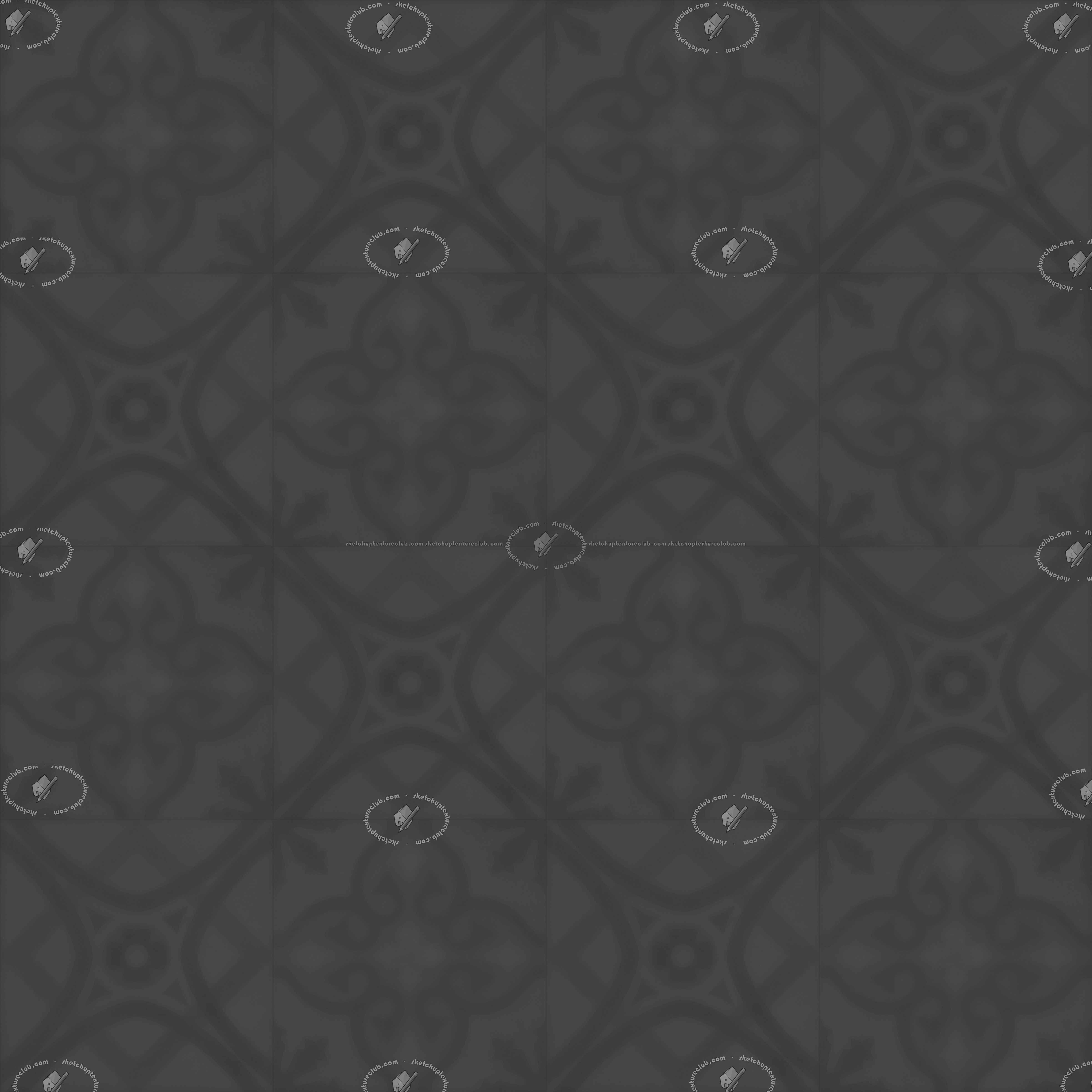 Textures   -   ARCHITECTURE   -   TILES INTERIOR   -   Cement - Encaustic   -   Cement  - Cement concrete tile texture seamless 21050 - Displacement