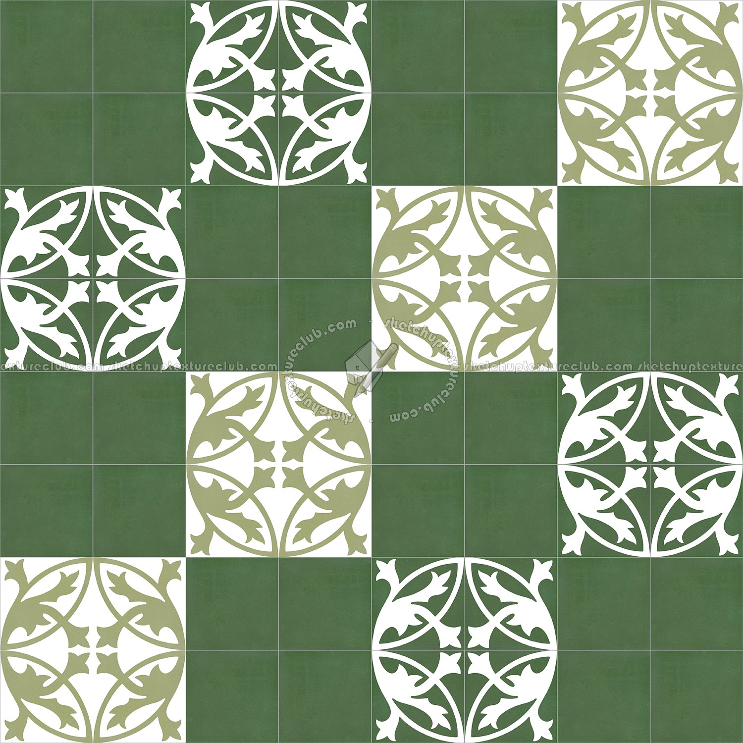 Textures   -   ARCHITECTURE   -   TILES INTERIOR   -   Cement - Encaustic   -   Encaustic  - Traditional encaustic cement ornate tile texture seamless 13532 (seamless)