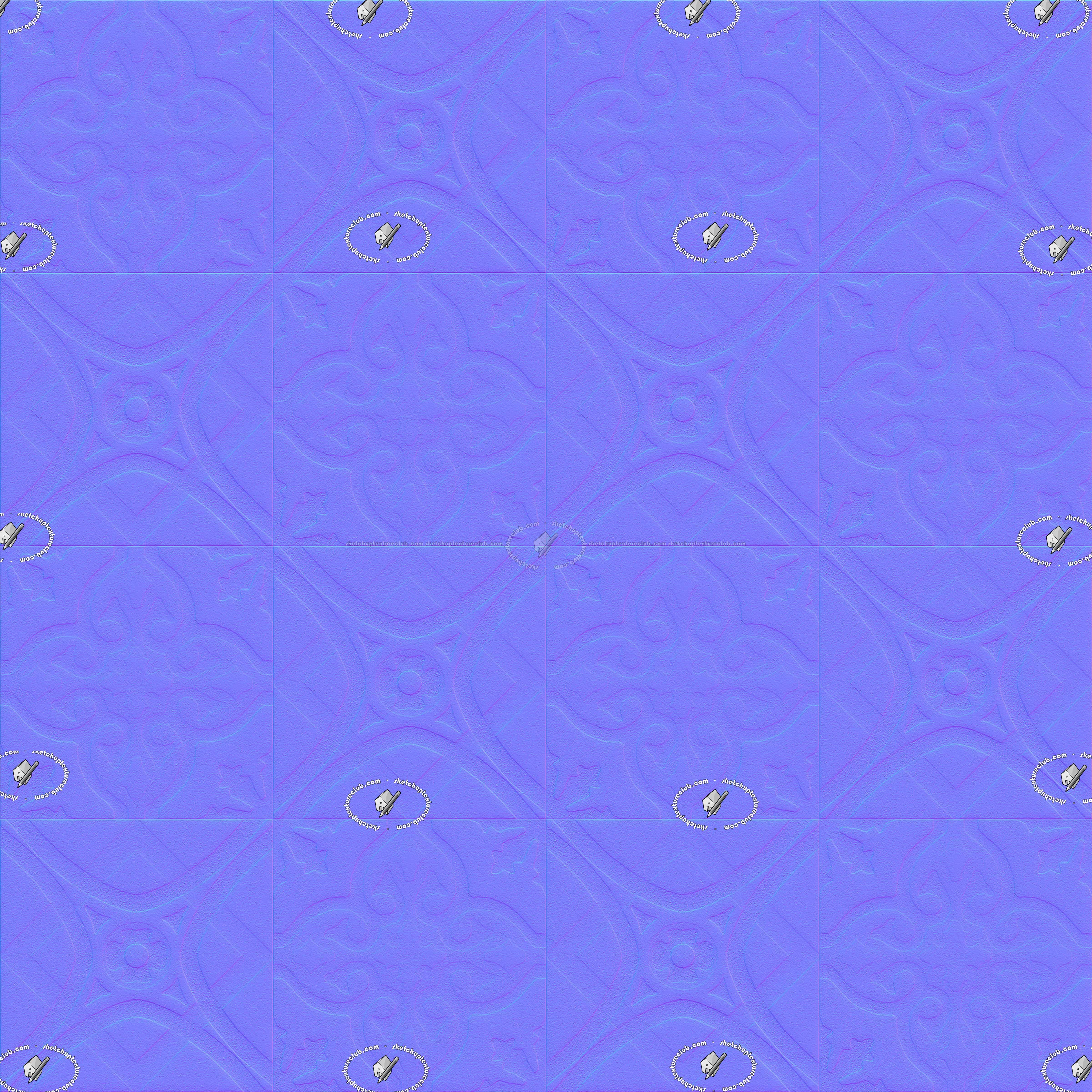 Textures   -   ARCHITECTURE   -   TILES INTERIOR   -   Cement - Encaustic   -   Cement  - Cement concrete tile texture seamless 21051 - Normal