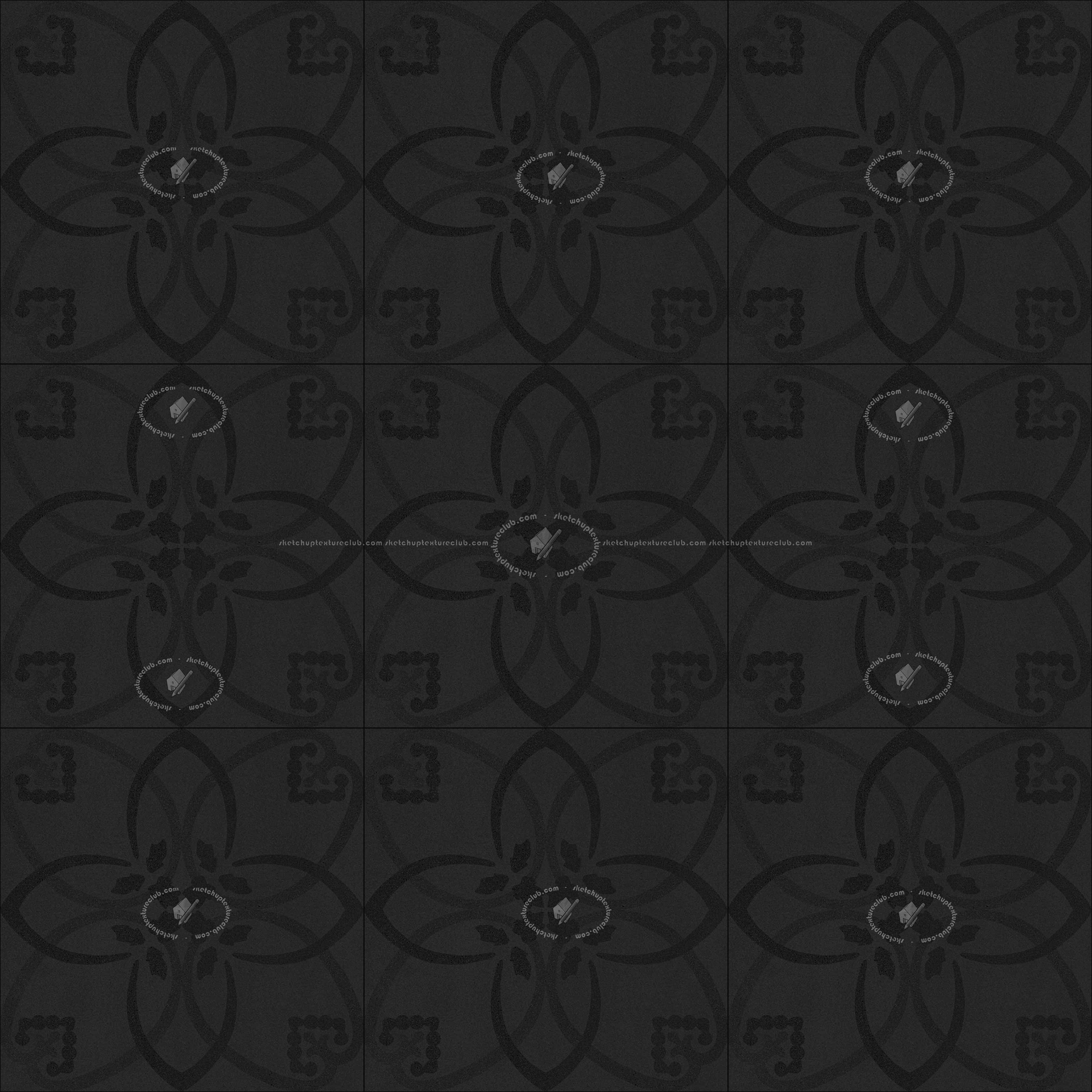 Textures   -   ARCHITECTURE   -   TILES INTERIOR   -   Cement - Encaustic   -   Cement  - Cement concrete tile texture seamless 21052 - Specular