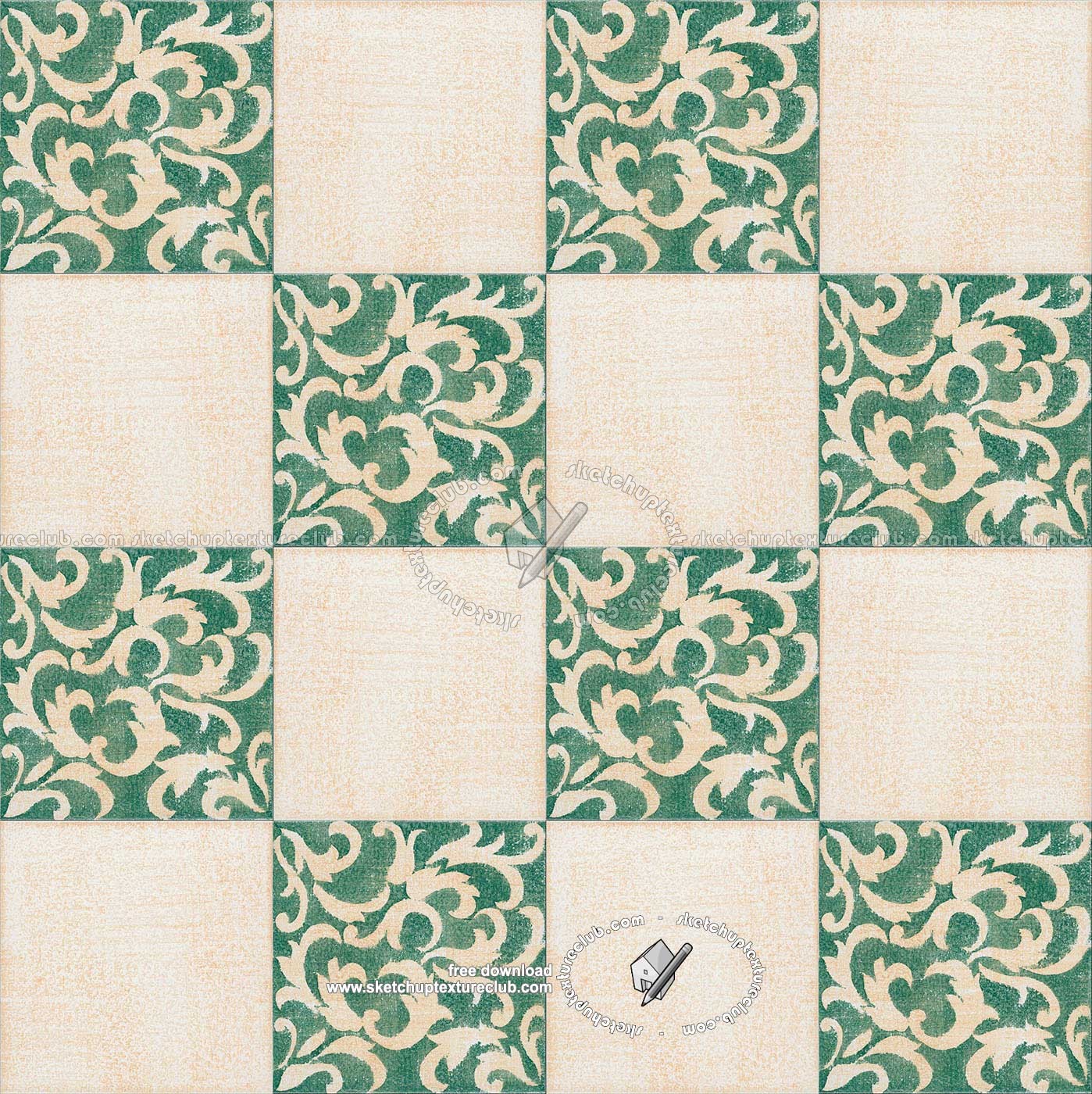 Textures   -   ARCHITECTURE   -   TILES INTERIOR   -   Ornate tiles   -   Mixed patterns  - Ornate ceramic tile texture seamless 20349 (seamless)