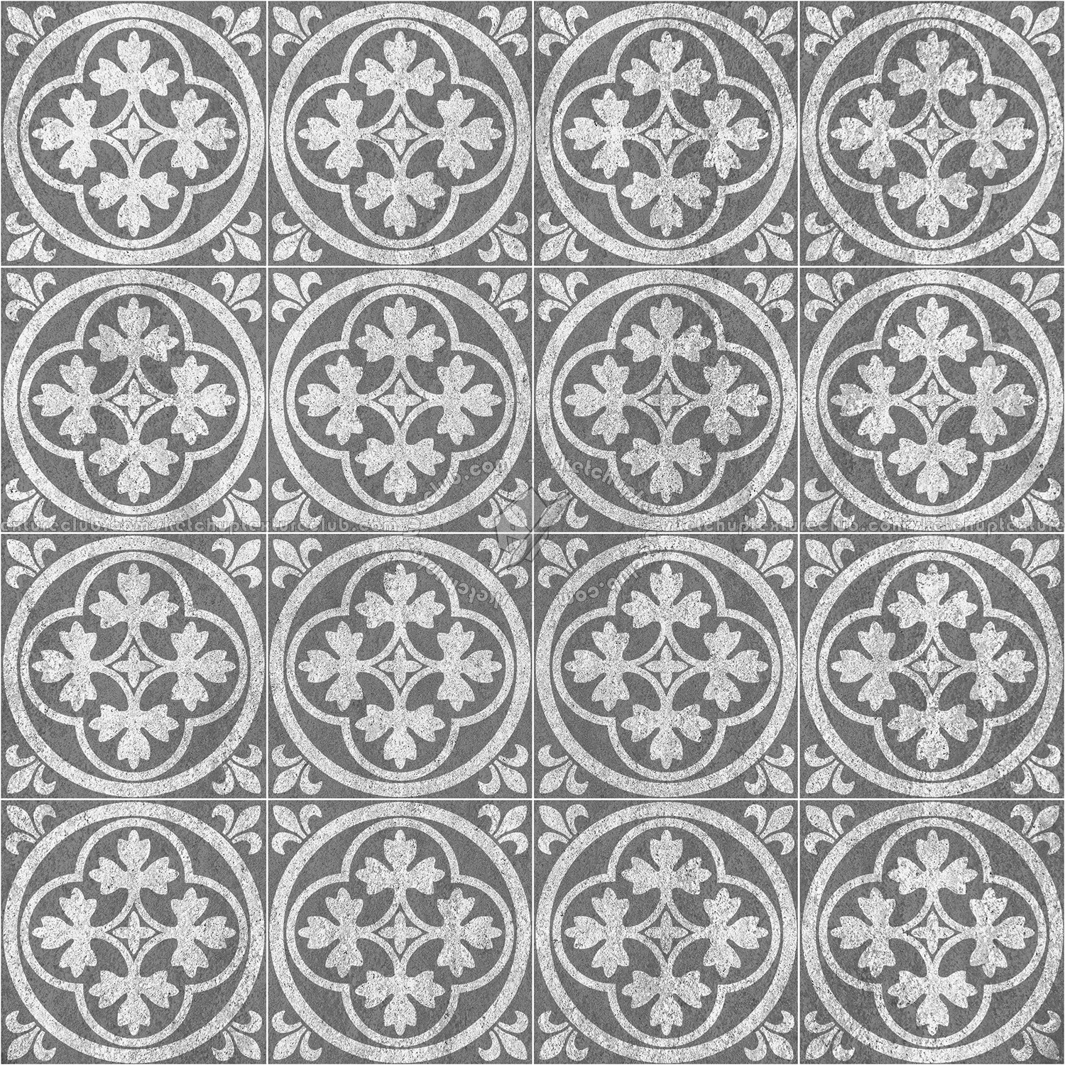 Textures   -   ARCHITECTURE   -   TILES INTERIOR   -   Cement - Encaustic   -   Victorian  - Victorian cement floor tile texture seamless 13754 (seamless)