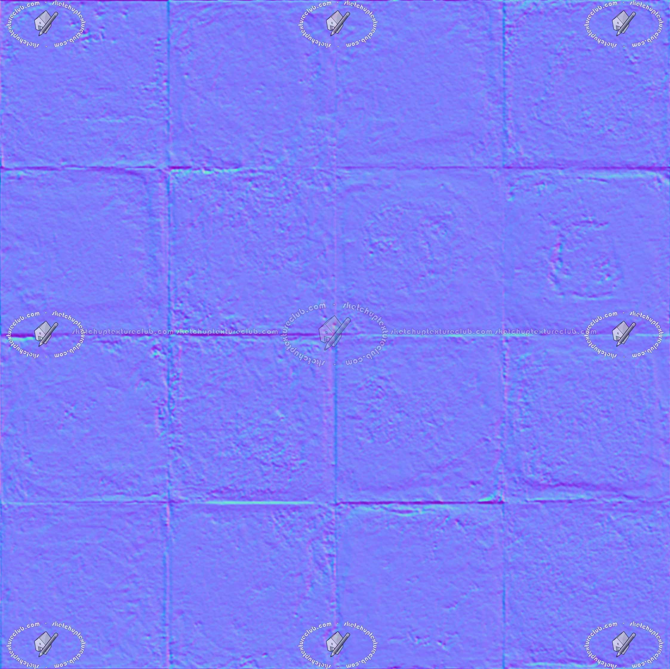 Textures   -   ARCHITECTURE   -   TILES INTERIOR   -   Cement - Encaustic   -   Cement  - Old concrete tiles texture seamless 21303 - Normal