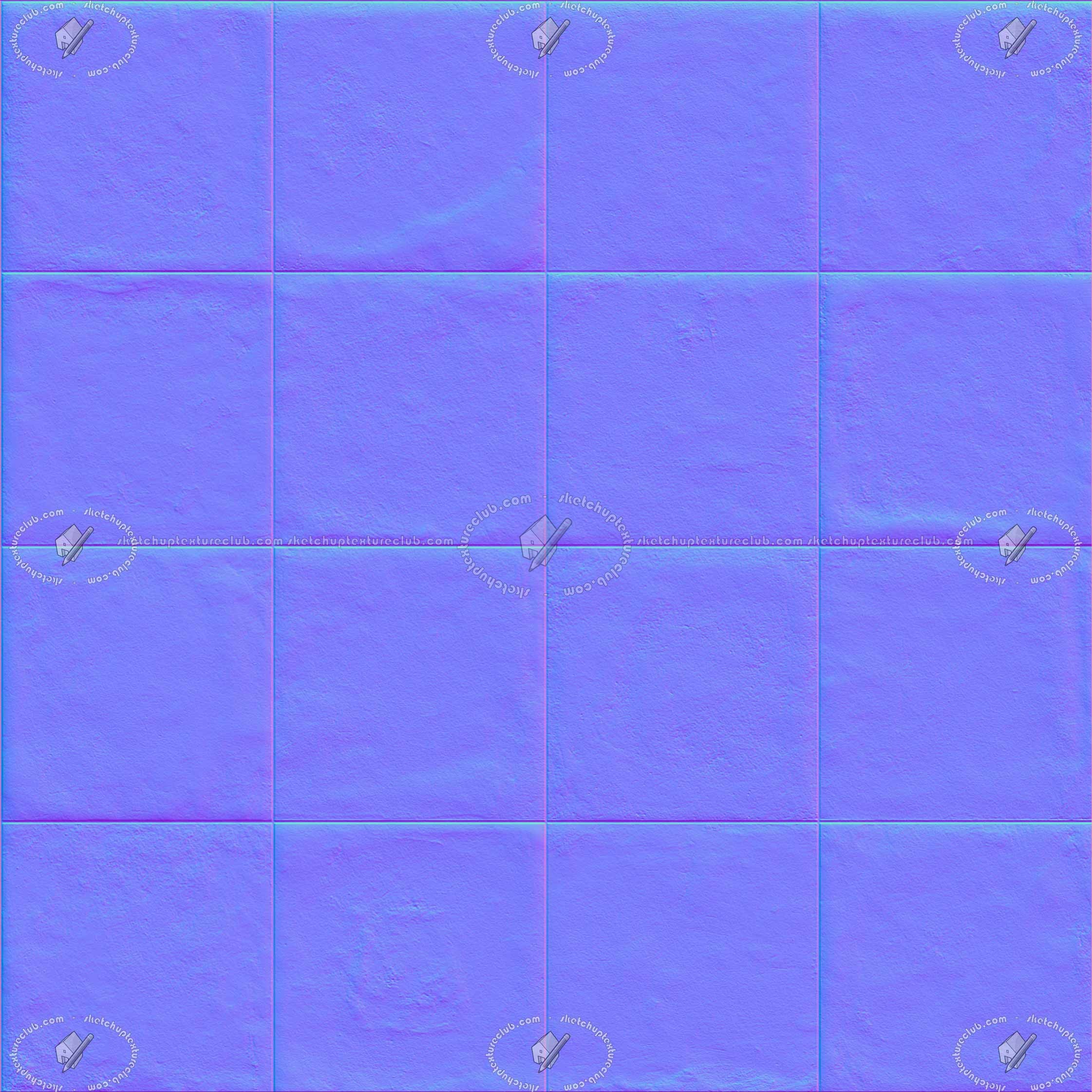 Textures   -   ARCHITECTURE   -   TILES INTERIOR   -   Cement - Encaustic   -   Cement  - Old concrete tile texture seamless 21305 - Normal