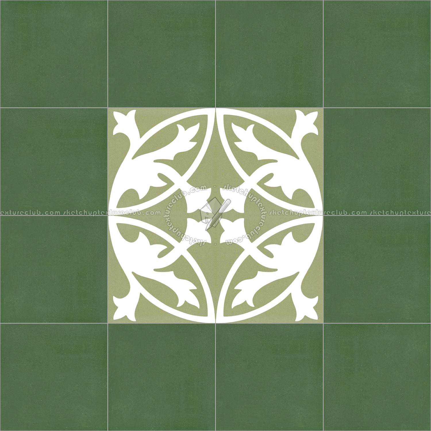 Textures   -   ARCHITECTURE   -   TILES INTERIOR   -   Cement - Encaustic   -   Encaustic  - Traditional encaustic cement ornate tile texture seamless 13541 (seamless)