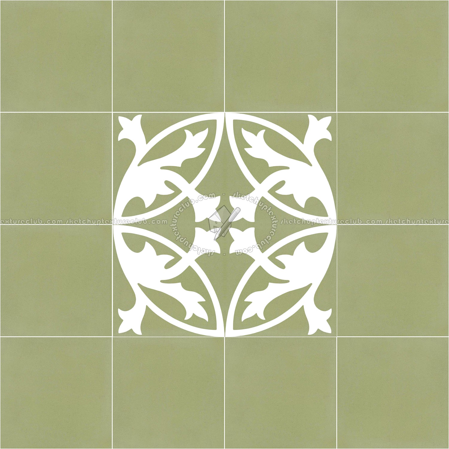 Textures   -   ARCHITECTURE   -   TILES INTERIOR   -   Cement - Encaustic   -   Encaustic  - Traditional encaustic cement ornate tile texture seamless 13542 (seamless)