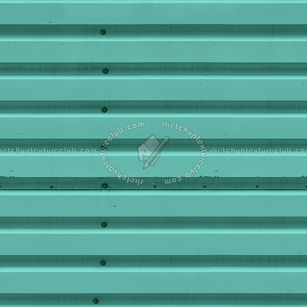 Textures   -   MATERIALS   -   METALS   -   Corrugated  - Turquoise painted corrugated metal texture seamless 10026 (seamless)