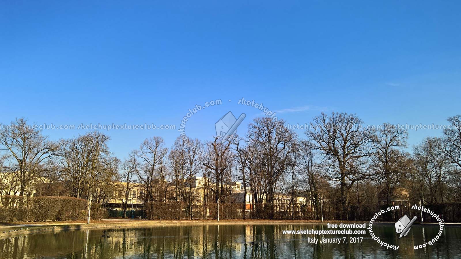 Textures   -   BACKGROUNDS & LANDSCAPES   -   CITY & TOWNS  - City urban area with winter trees landscape 20200