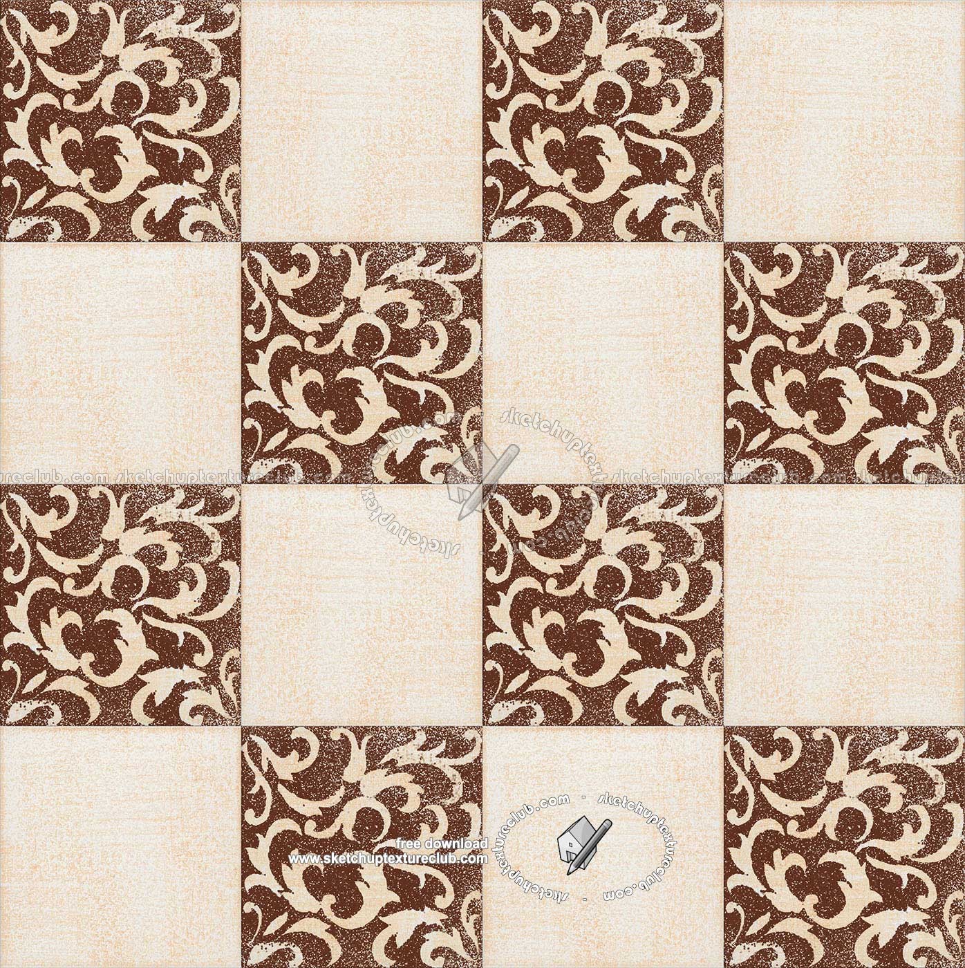 Textures   -   ARCHITECTURE   -   TILES INTERIOR   -   Ornate tiles   -   Mixed patterns  - Ornate ceramic tile texture seamless 20361 (seamless)