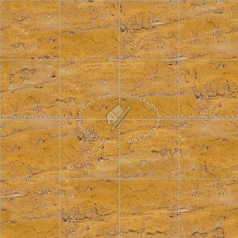 Textures   -   ARCHITECTURE   -   TILES INTERIOR   -   Marble tiles   -   Travertine  - Yellow travertine floor tile texture seamless 14774 (seamless)