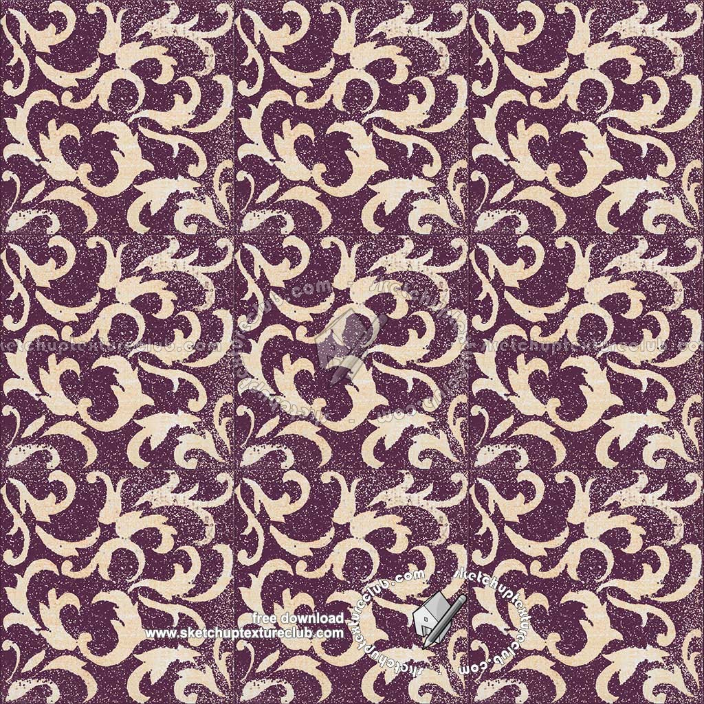 Textures   -   ARCHITECTURE   -   TILES INTERIOR   -   Ornate tiles   -   Mixed patterns  - Ornate ceramic tile texture seamless 20363 (seamless)