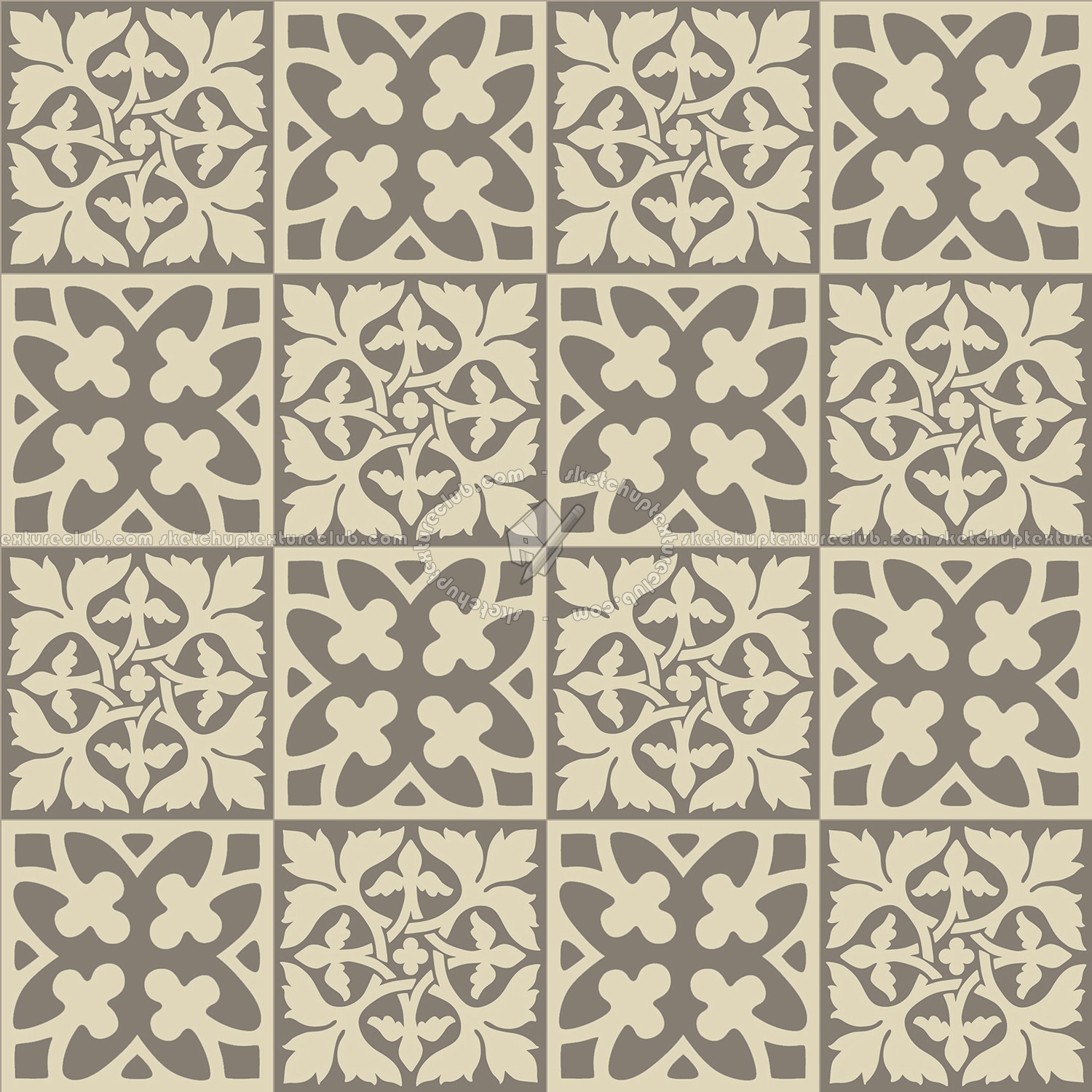 Textures   -   ARCHITECTURE   -   TILES INTERIOR   -   Cement - Encaustic   -   Victorian  - Victorian cement floor tile texture seamless 13768 (seamless)