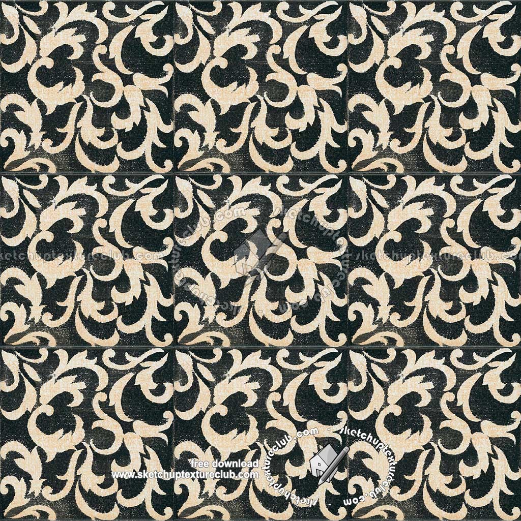 Textures   -   ARCHITECTURE   -   TILES INTERIOR   -   Ornate tiles   -   Mixed patterns  - Ornate ceramic tile texture seamless 20365 (seamless)