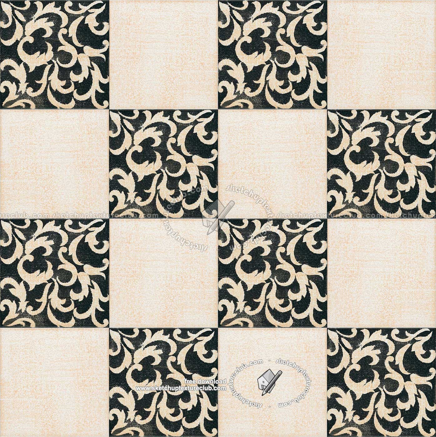 Textures   -   ARCHITECTURE   -   TILES INTERIOR   -   Ornate tiles   -   Mixed patterns  - Ornate ceramic tile texture seamless 20366 (seamless)